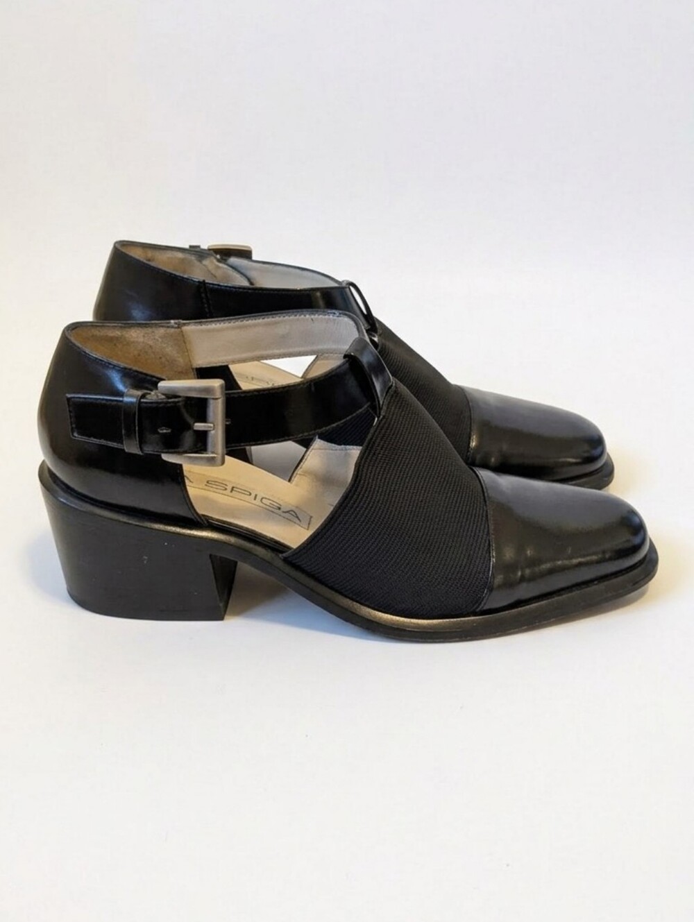 Via Spiga Italian Leather Square Toe Sling Back Shoes - Picture 2 of 5